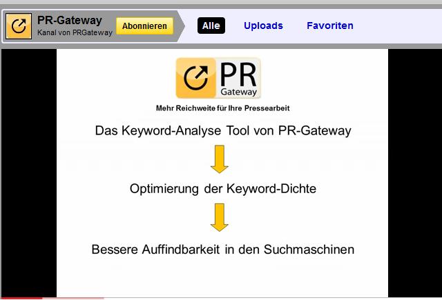 YouTube-Video: PR-Gateway